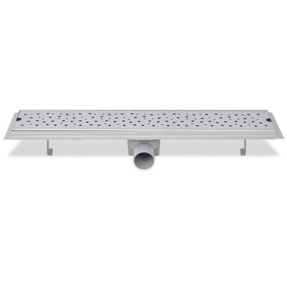 Canaletta di Drenaggio per Doccia a Bolle 630x140 mm in Acciaio - homemem39