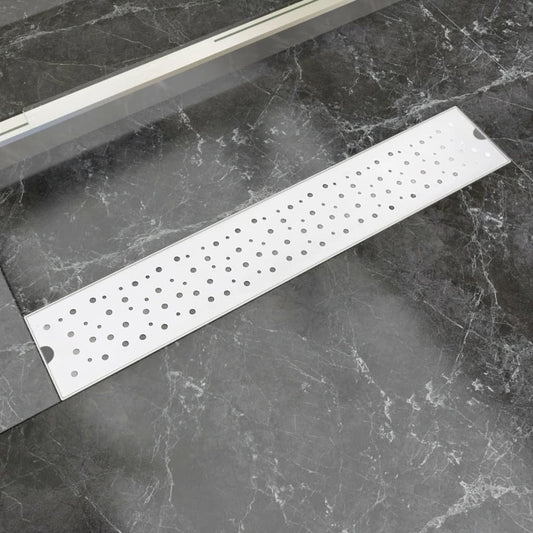 Canaletta di Drenaggio per Doccia a Bolle 630x140 mm in Acciaio - homemem39