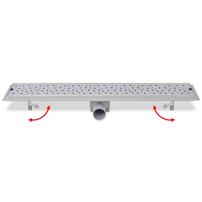 Canaletta di Drenaggio per Doccia Bolle 730x140 mm Acciaio Inox - homemem39