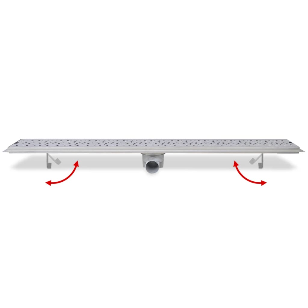 Canaletta di Drenaggio per Doccia a Bolle 1030x140mm in Acciaio - homemem39