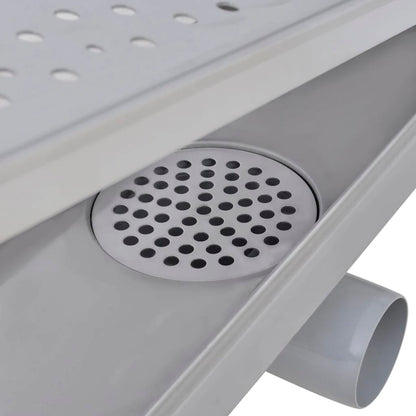 Canaletta di Drenaggio per Doccia a Bolle 1030x140mm in Acciaio - homemem39