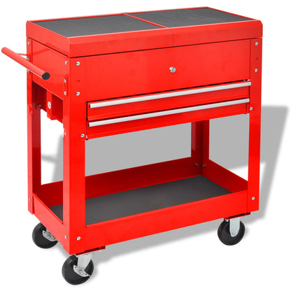 Carrello per Attrezzi Rosso 70.5 x 37 x 71 cm Acciaio