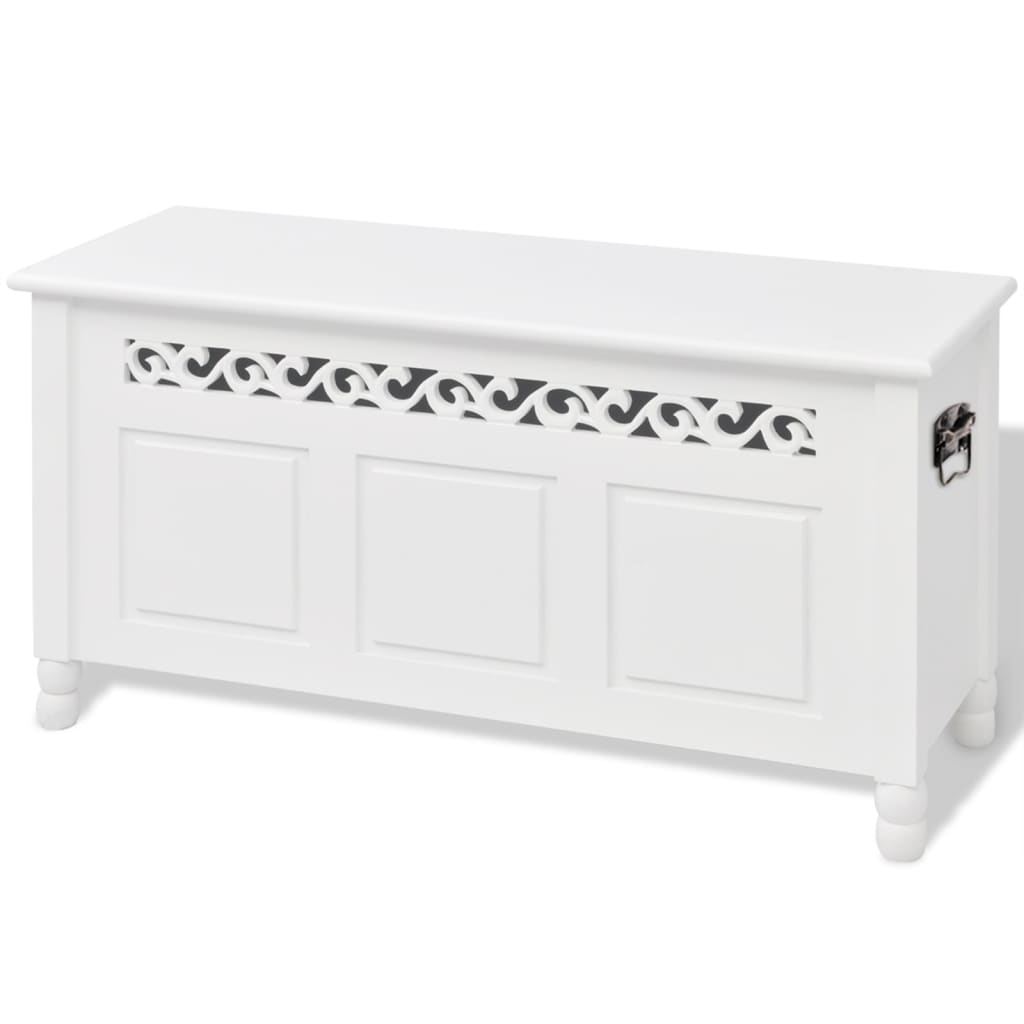 Cassapanca in Stile Barocco MDF Bianca | homemem39