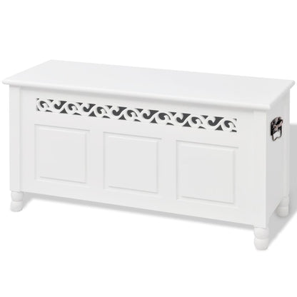Cassapanca in Stile Barocco MDF Bianca | homemem39