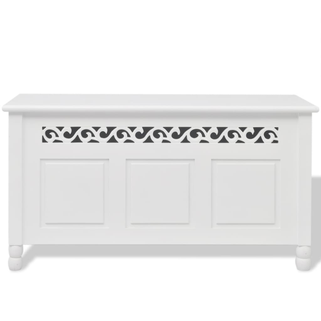 Cassapanca in Stile Barocco MDF Bianca | homemem39