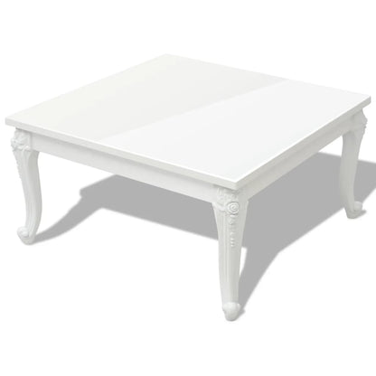 Tavolino da Salotto 80x80x42 cm Lucido Bianco | homemem39