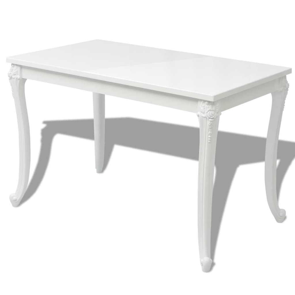 Tavolo da Pranzo 116x66x76 cm Bianco Lucido - homemem39