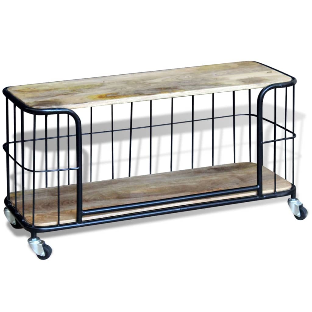 TV Cabinet in Solid Mango Wood 100x40x45 cm