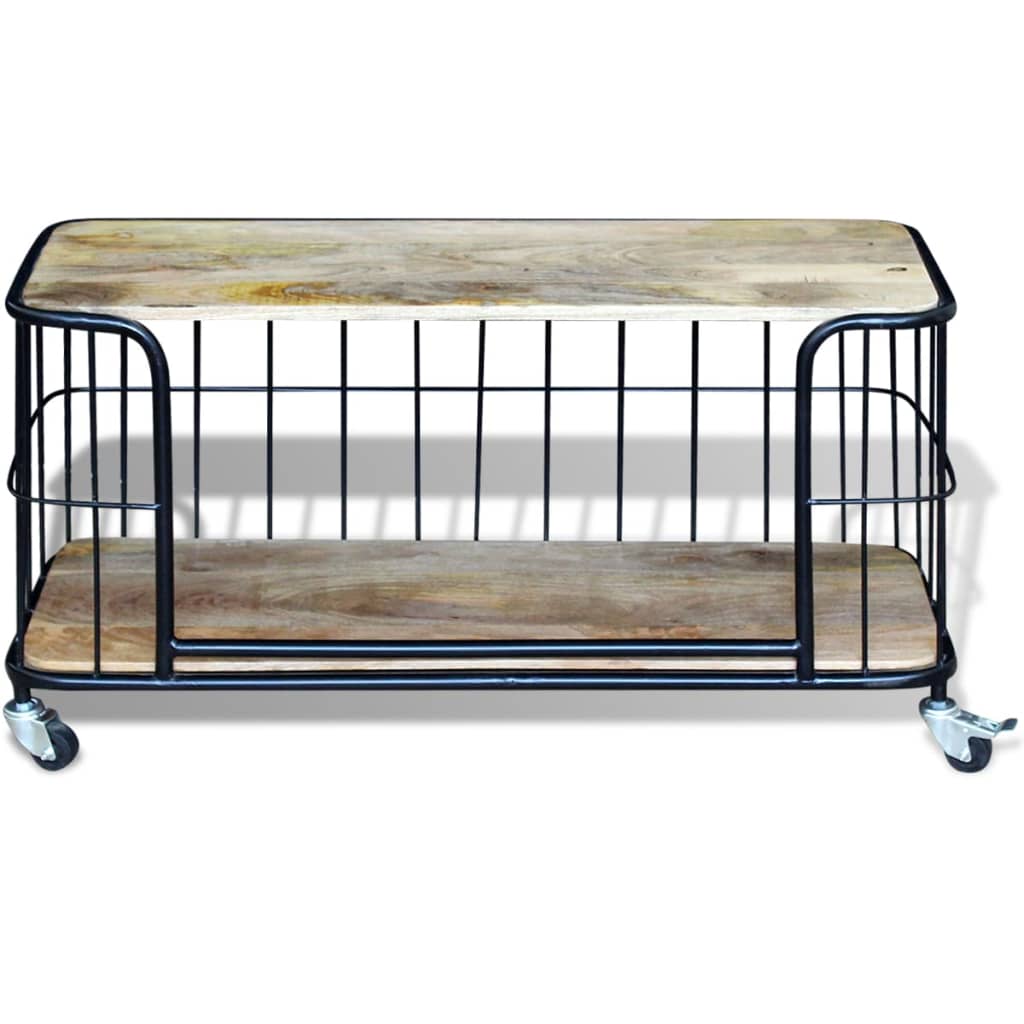 TV Cabinet in Solid Mango Wood 100x40x45 cm