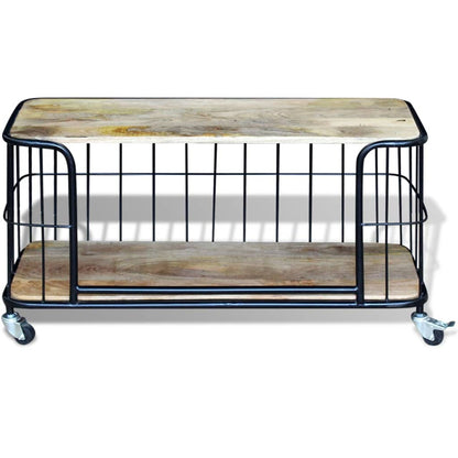 TV Cabinet in Solid Mango Wood 100x40x45 cm
