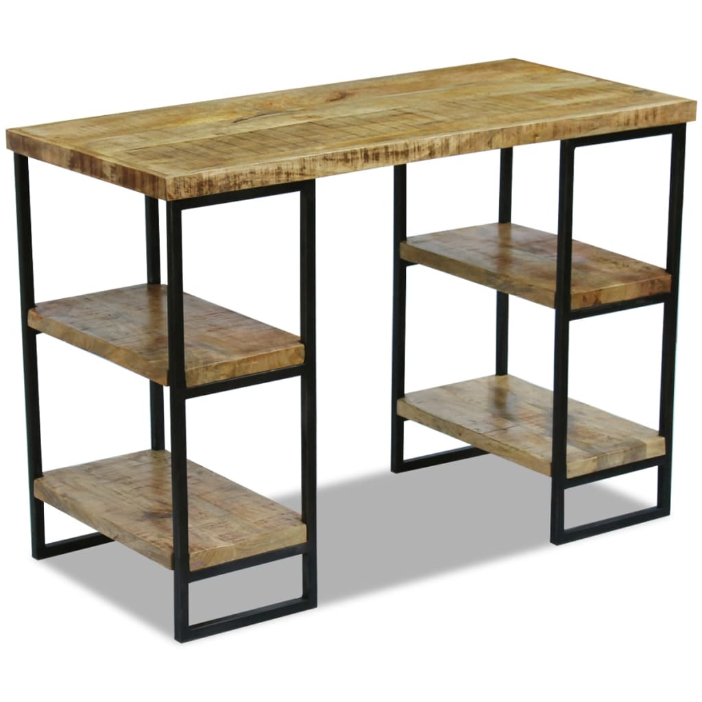 Scrivania da Ufficio in Legno di Mango 110x50x76 cm - homemem39