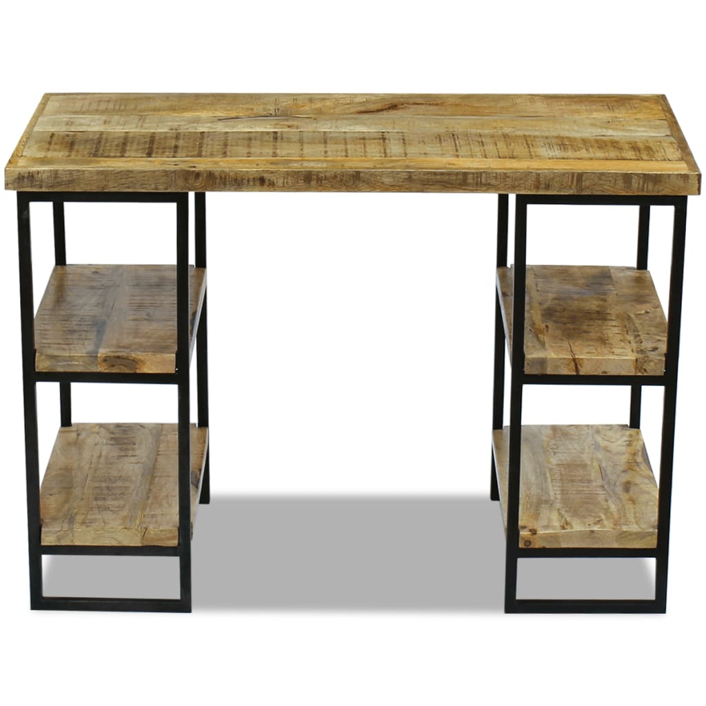 Scrivania da Ufficio in Legno di Mango 110x50x76 cm - homemem39