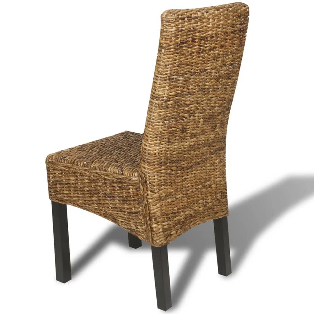 Sedie da Pranzo 2 pz in Abaca e Legno Massello di Mango | homemem39