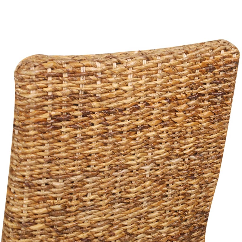 Sedie da Pranzo 2 pz in Abaca e Legno Massello di Mango | homemem39