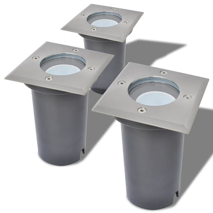 Faretti Carrabili da Esterno a LED 3 pz Quadrati - homemem39
