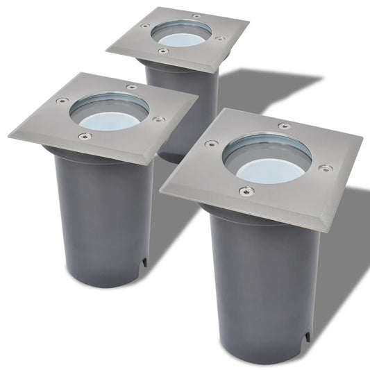 Faretti Carrabili da Esterno a LED 3 pz Quadrati - homemem39