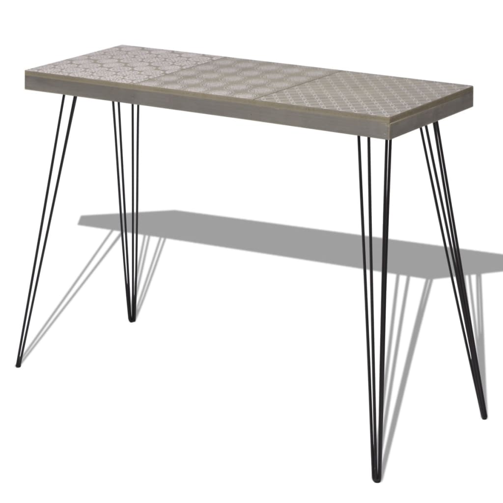 Tavolo Consolle 90x30x71,5 cm Grigio | homemem39