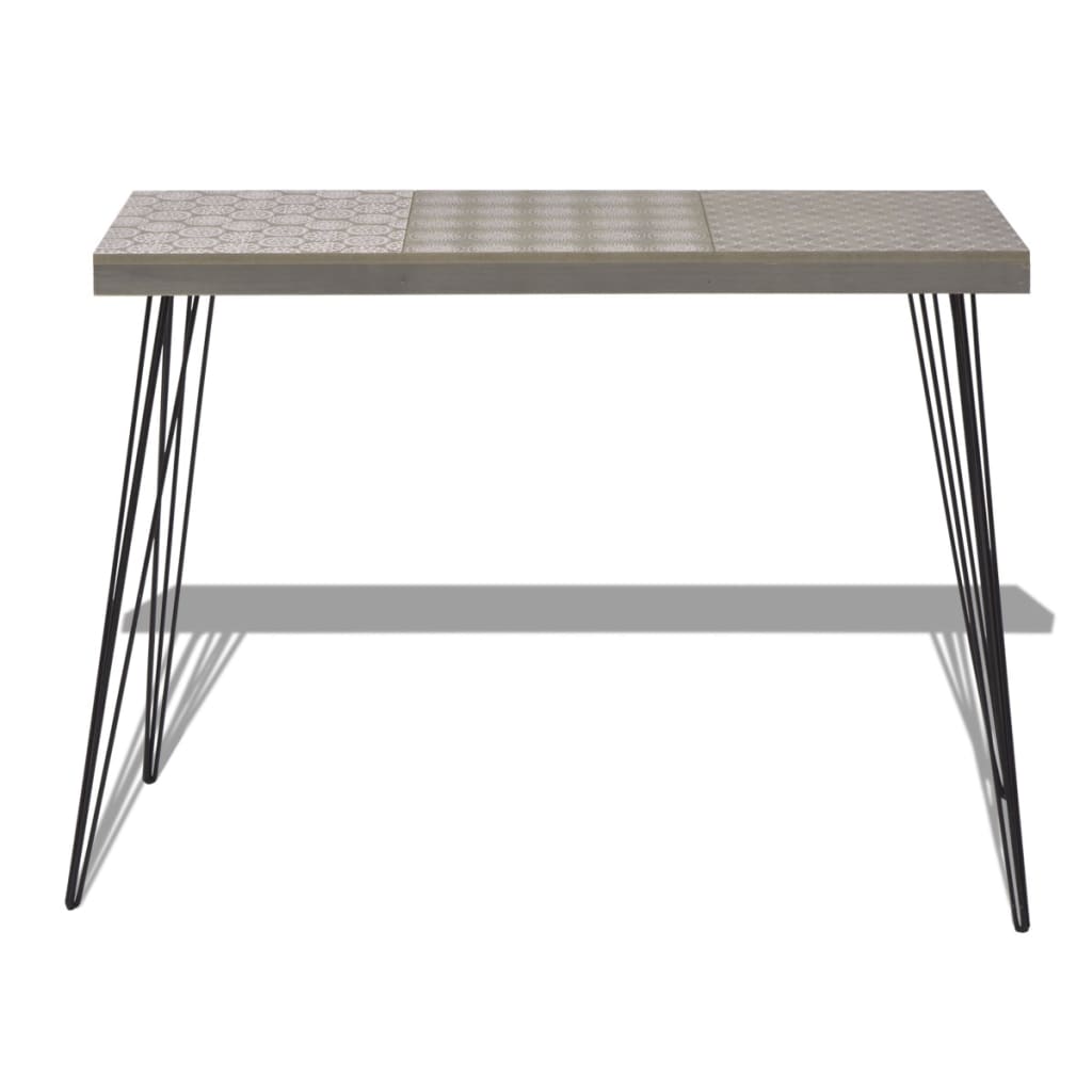 Tavolo Consolle 90x30x71,5 cm Grigio | homemem39