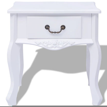 Armadietti da letto 2 pezzi MDF Bianco - homemem39