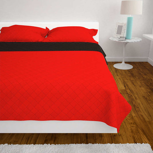 Copriletto Double-Face Trapuntato Nero e Bianco 220x240 cm | homemem39