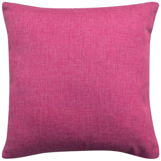 Federe per Cuscini 4 pz in Simil-Lino Rosa 40x40 cm - homemem39