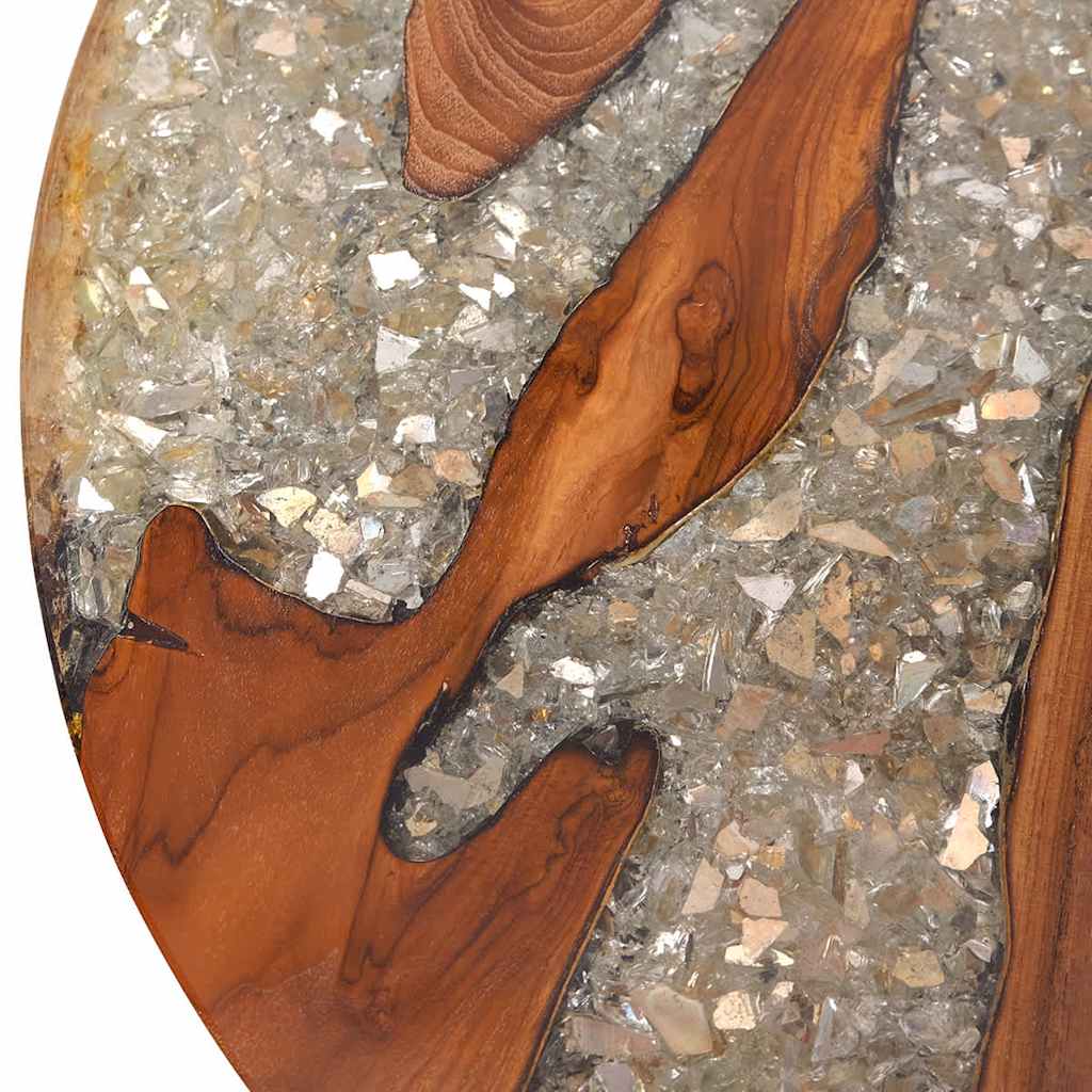 Tavolino da Salotto in Legno di Teak e Resina 60 cm | homemem39