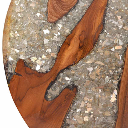 Tavolino da Salotto in Legno di Teak e Resina 60 cm | homemem39