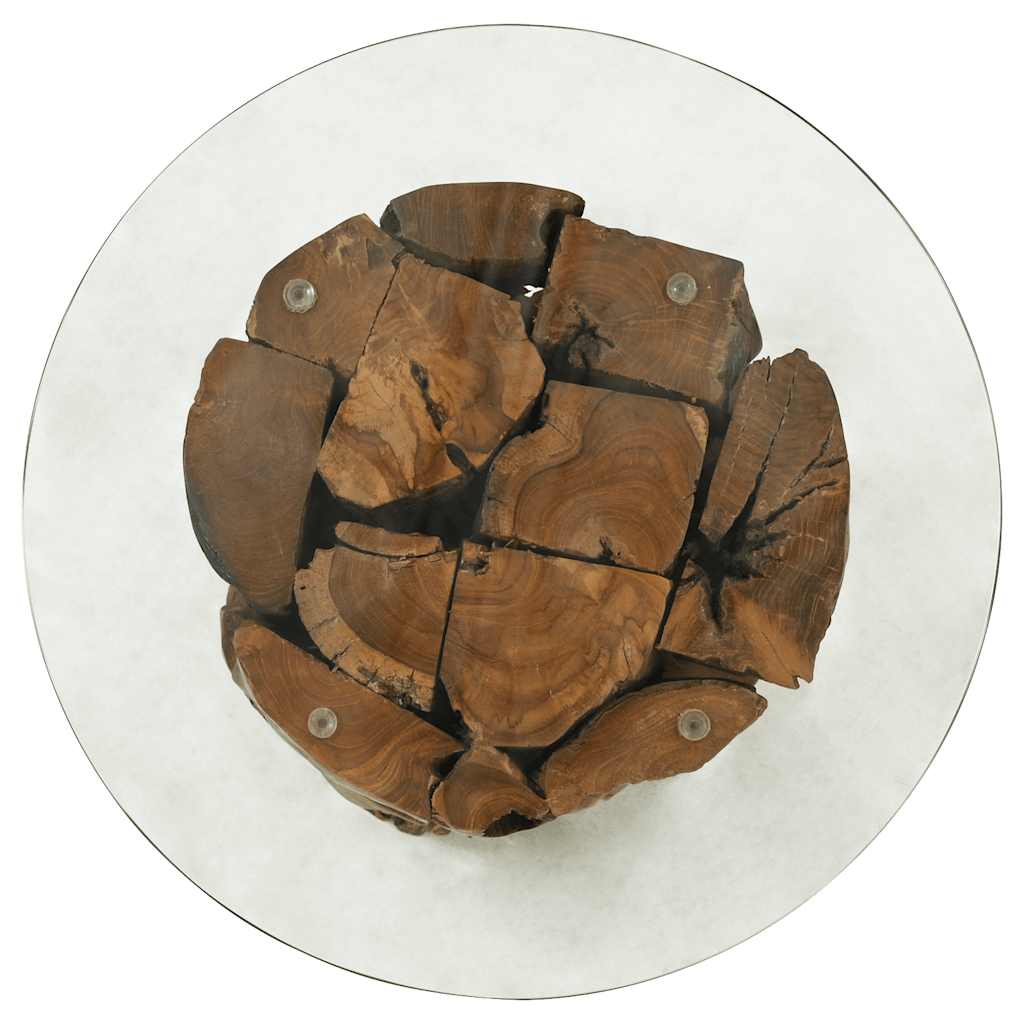 Tavolino da Salotto in Legname Massello di Teak 60 cm | homemem39