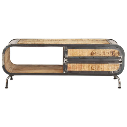 Tavolino da Salotto 100x50x35 cm in Legno Massello di Mango | homemem39