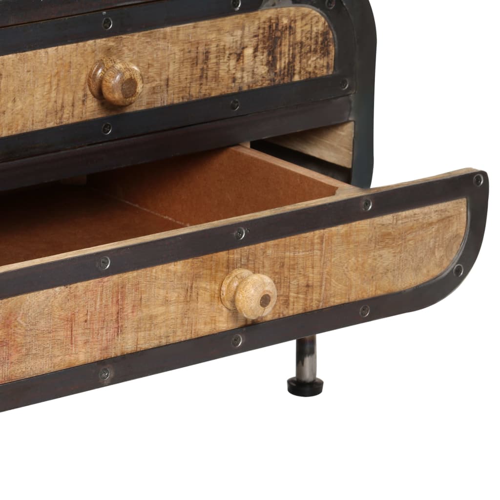 Tavolino da Salotto 100x50x35 cm in Legno Massello di Mango | homemem39