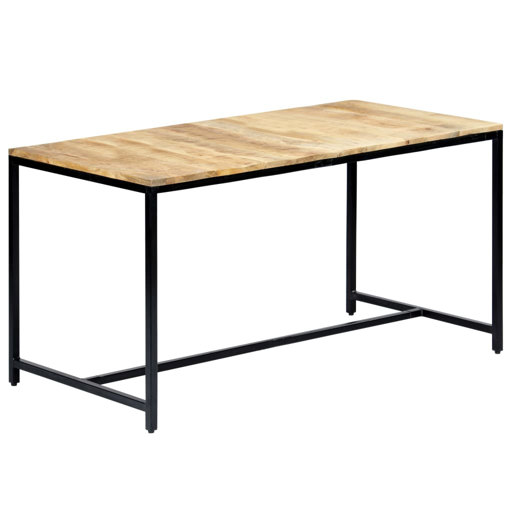 Tavolo da Pranzo 140x70x75 cm in Legno Massello di Mango Grezzo | homemem39
