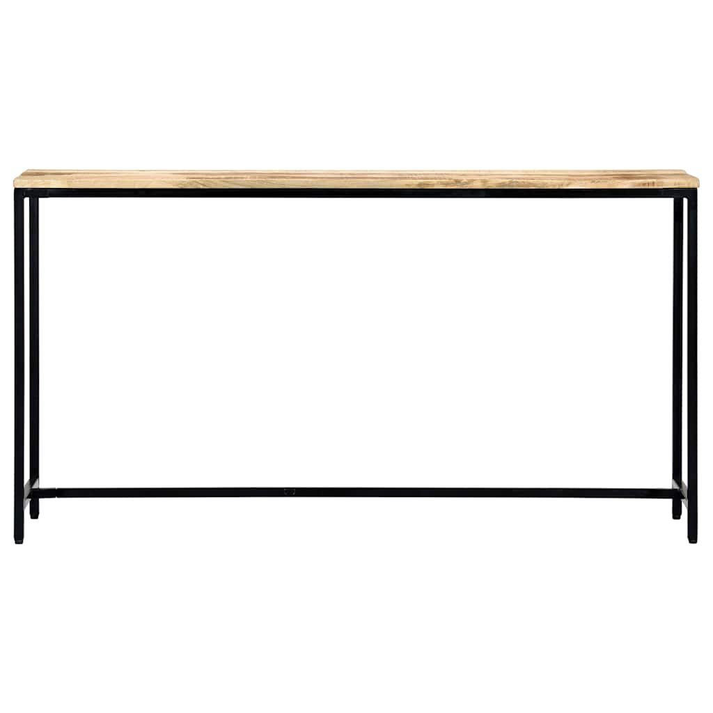 Tavolo Consolle 140x35x76 cm in Legno Massello di Mango Grezzo