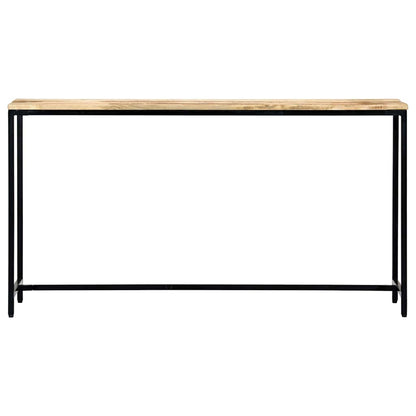 Tavolo Consolle 140x35x76 cm in Legno Massello di Mango Grezzo