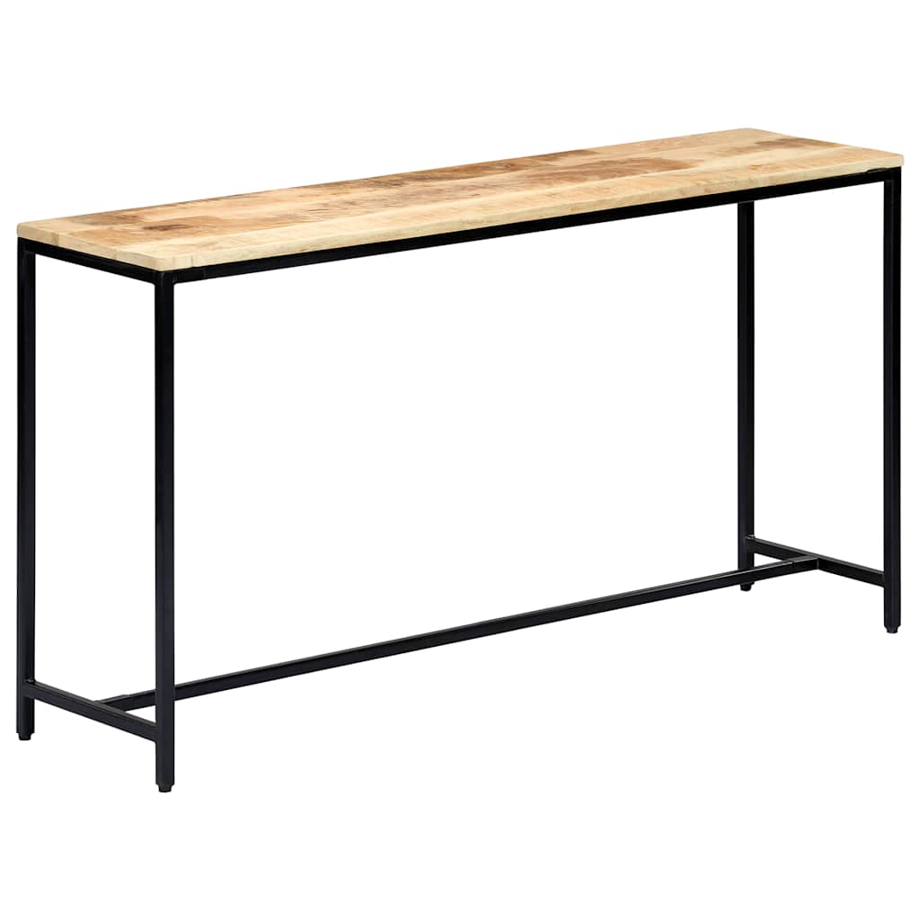 Tavolo Consolle 140x35x76 cm in Legno Massello di Mango Grezzo