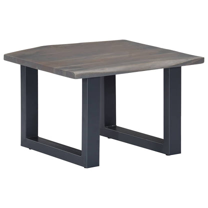 Tavolino da Salotto con Bordi Vivi 60x60x40 cm Massello Acacia | homemem39