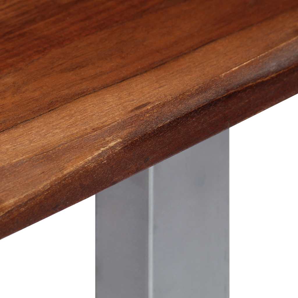 Tavolo Consolle 115x35x76 cm Legno Massello e Ferro