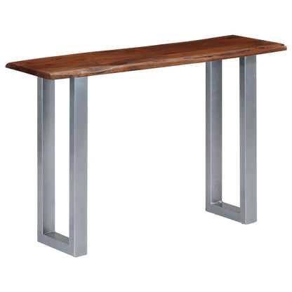 Tavolo Consolle 115x35x76 cm Legno Massello e Ferro - homemem39