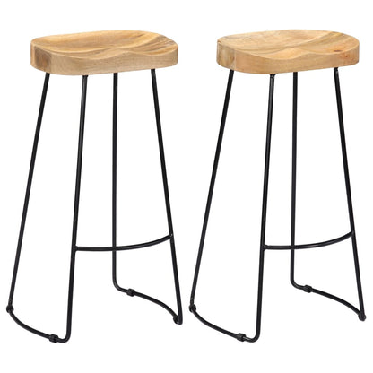 Gavin Bar Stools 2 pcs in Solid Mango Wood