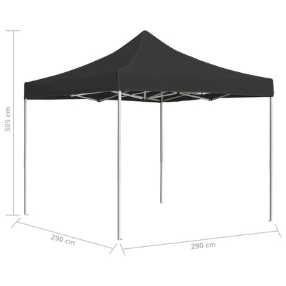 Gazebo Professionale Pieghevole in Alluminio 3x3 m Antracite - homemem39