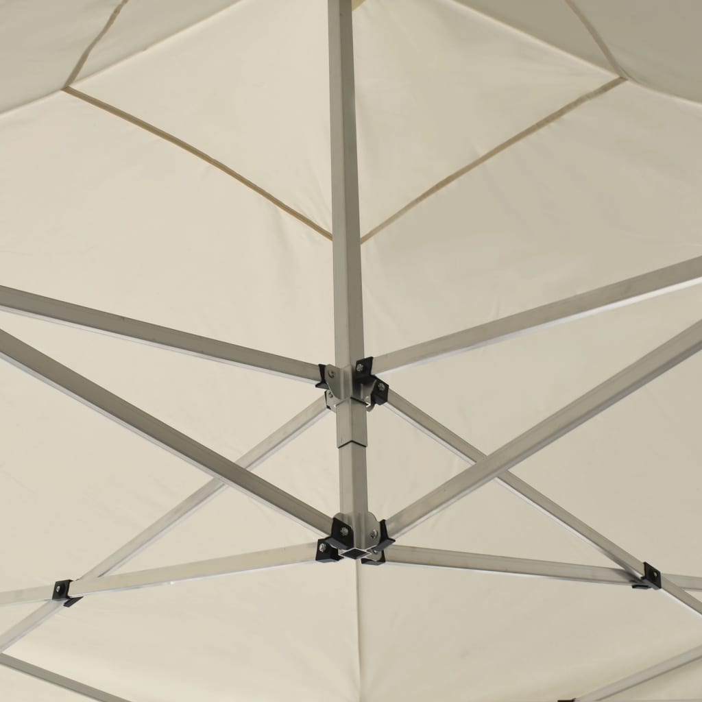 Gazebo Professionale Pieghevole Alluminio con Pareti 3x3m Crema - homemem39