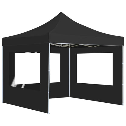 Gazebo Pieghevole con Pareti in Alluminio 3x3 m Antracite - homemem39