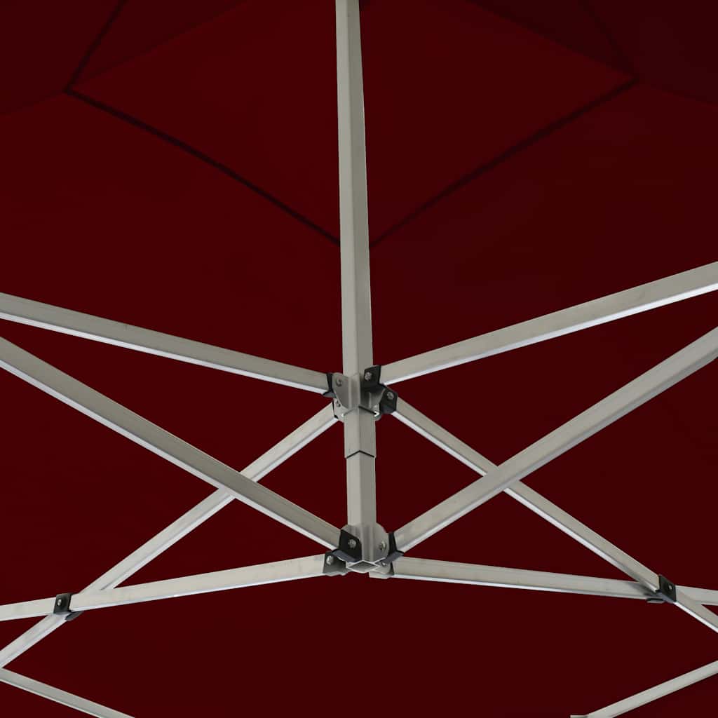Gazebo Pieghevole in Alluminio con Pareti 3x3 m Rosso Vino - homemem39