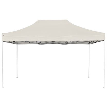 Gazebo Professionale Pieghevole in Alluminio 4,5x3 m Crema - homemem39