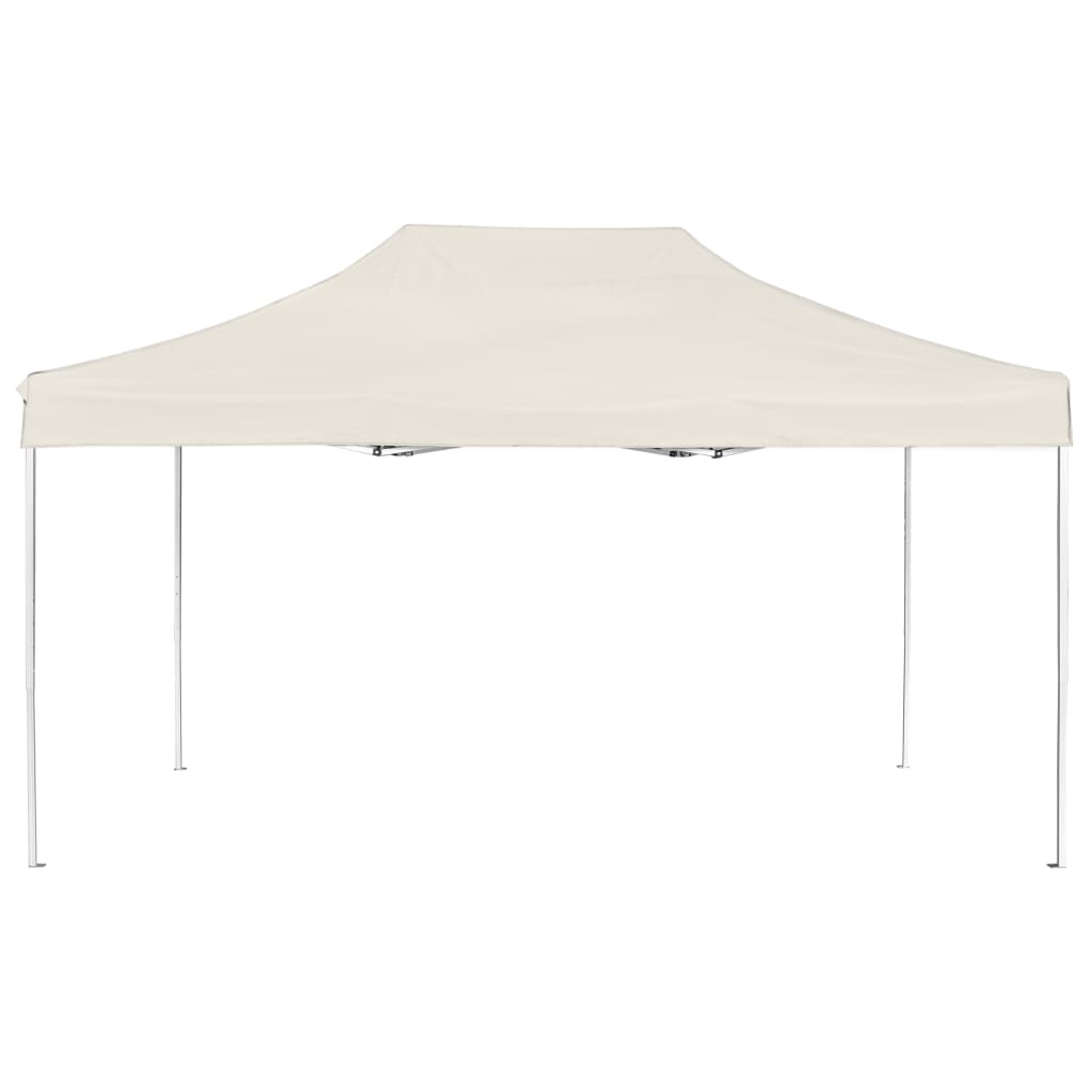 Gazebo Professionale Pieghevole in Alluminio 4,5x3 m Crema - homemem39