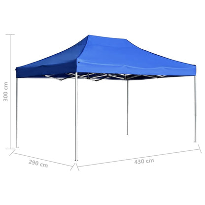 Gazebo Professionale Pieghevole Alluminio 4,5x3 m Blu - homemem39