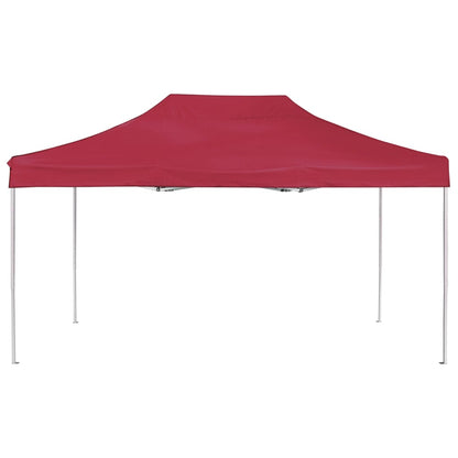 Gazebo Professionale Pieghevole Alluminio 4,5x3 m Rosso Vino - homemem39