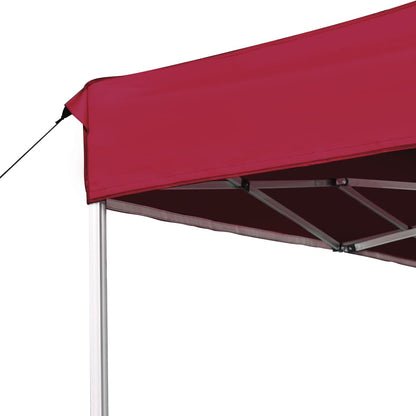Gazebo Professionale Pieghevole Alluminio 4,5x3 m Rosso Vino - homemem39