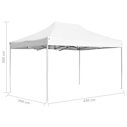 Gazebo Professionale Pieghevole Alluminio 4,5x3 m Bianco - homemem39