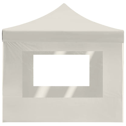 Gazebo Professionale Pieghevole Pareti Alluminio 4,5x3m Crema - homemem39
