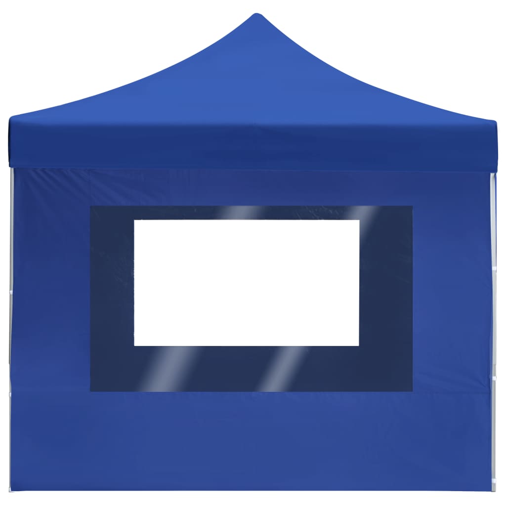 Gazebo Professionale Pieghevole Pareti Alluminio 4,5x3m Blu - homemem39